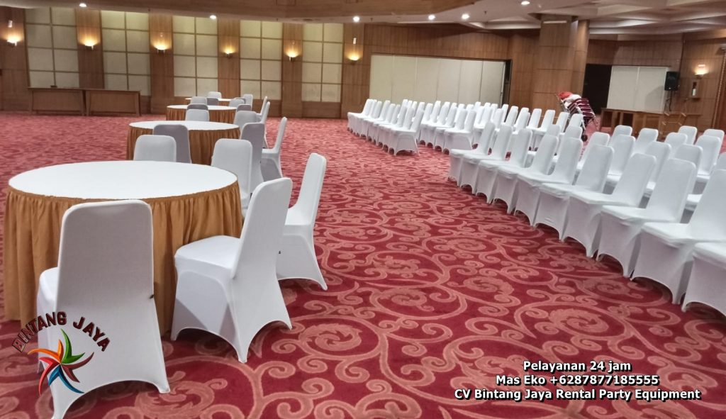 Sewa Kursi Futura Cover Streth Putih Event Rapat Bekasi