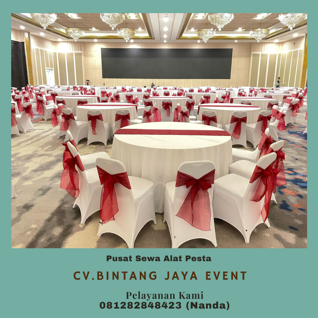 Rental Round Table Berikut Cover Dan Aksesoris di Jakarta