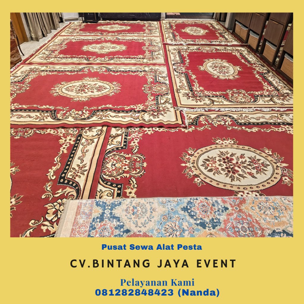 Sewa Meja Kursi Tirai Putih Dan Karpet Jakarta