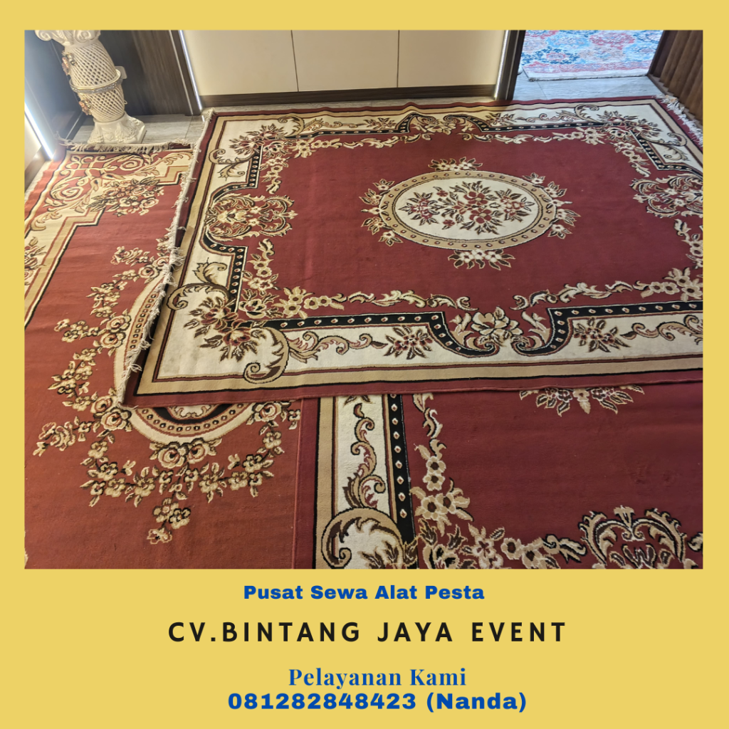 Sewa Meja Kursi Tirai Putih Dan Karpet Jakarta