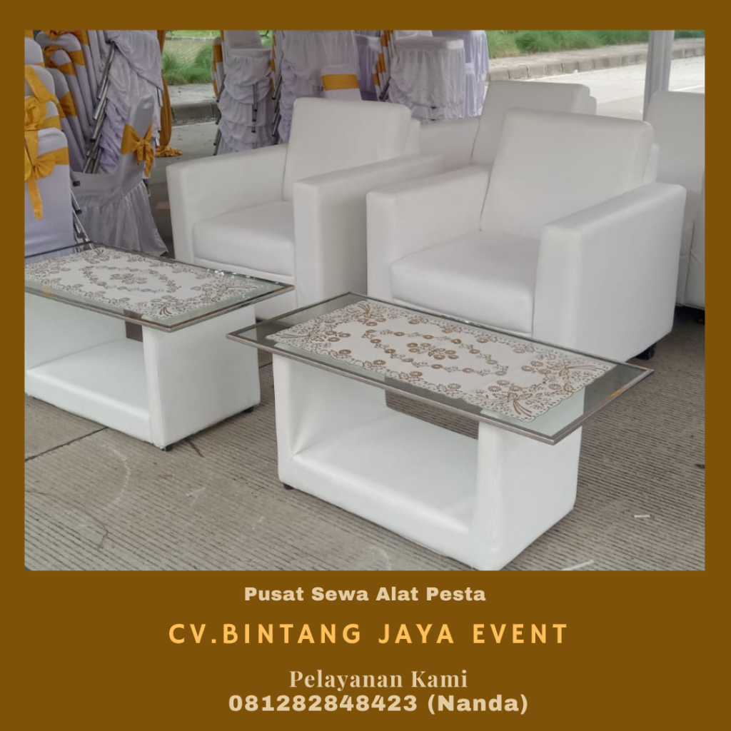 Sewa Sofa Putih Type Kotak Minimalis Jakarta