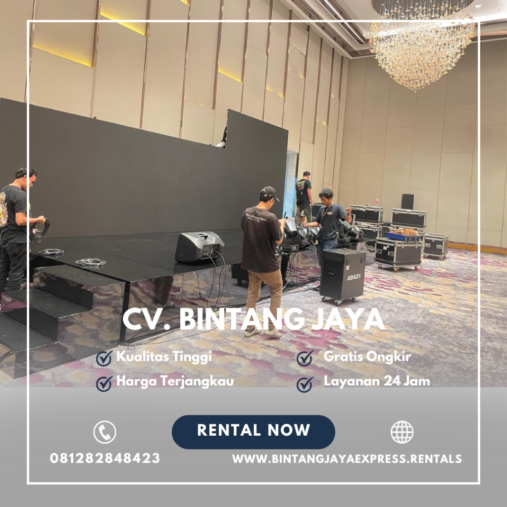 Jasa Sewa Panggung Bahan Melaminto Hitam Elegan Kuningan Jakarta
