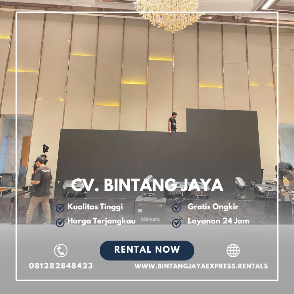 Jasa Sewa Panggung Bahan Melaminto Hitam Elegan Kuningan Jakarta