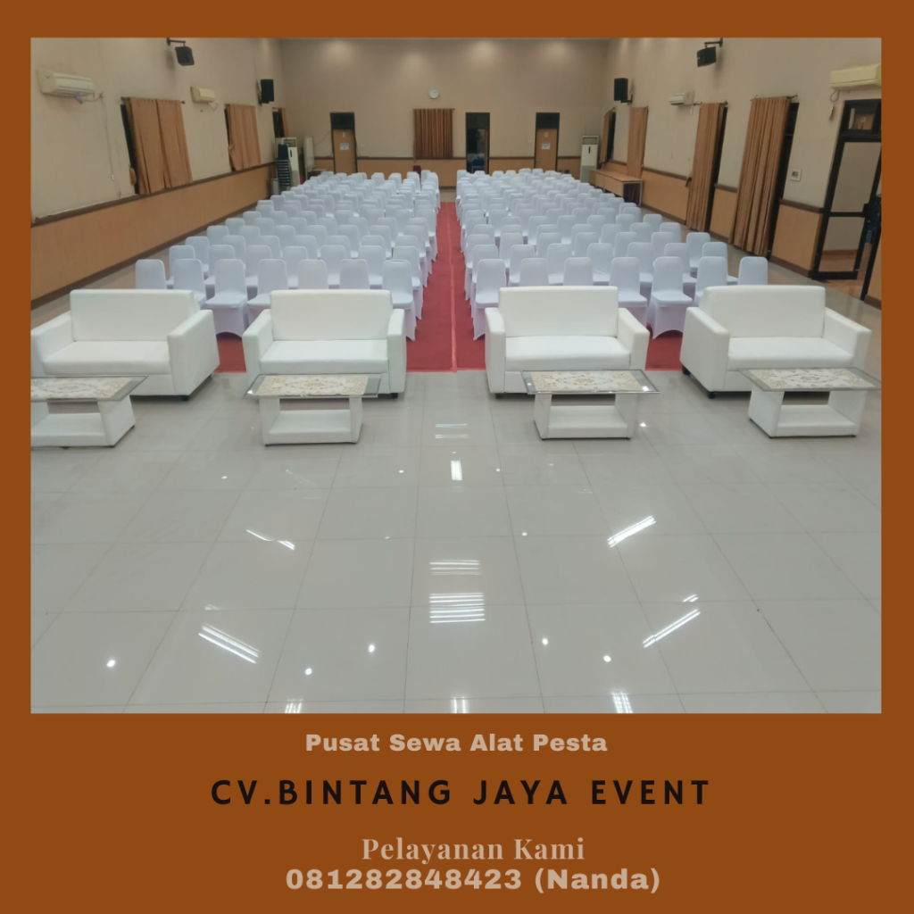 Rental Sofa Double Putih Type Minimalis Kotak Jakarta