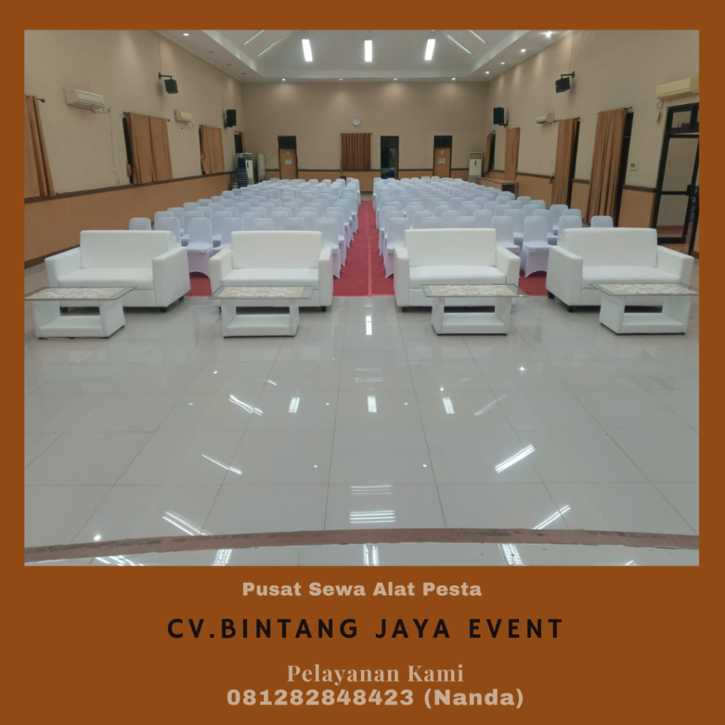 Rental Sofa Double Putih Type Minimalis Kotak Jakarta