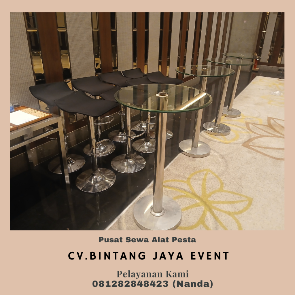 Sewa Kursi Barstool Meja Bar Kaca Jakarta