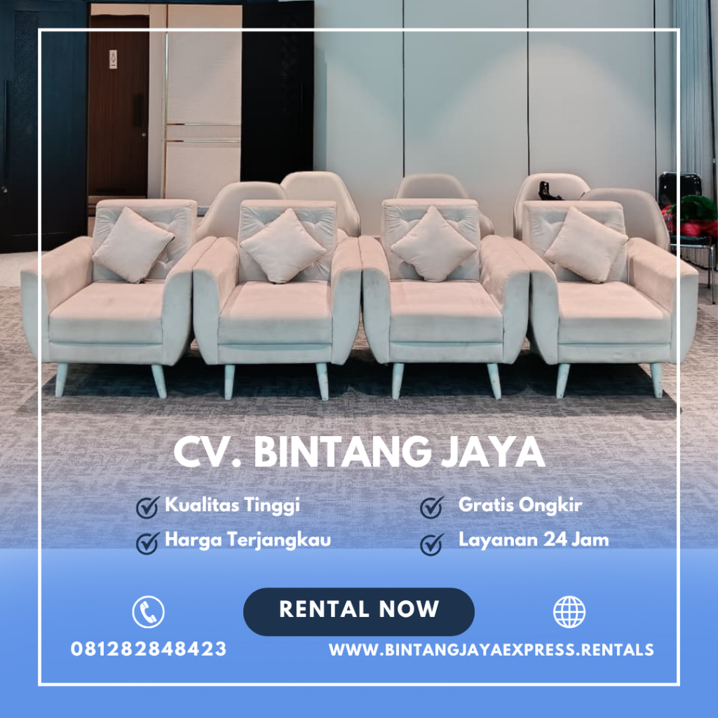 Rental Sofa Krem Minimalis Event Menara Syariah PIK 2