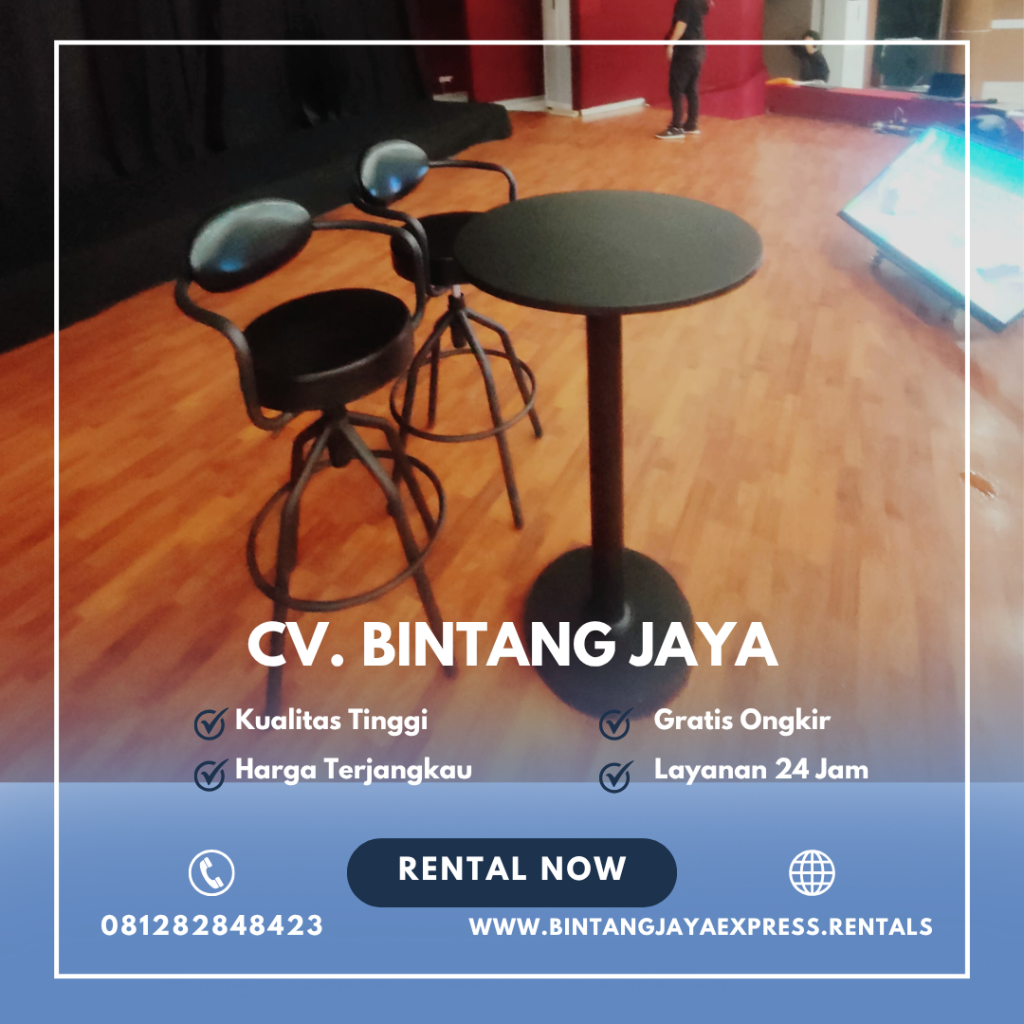 Sewa Barstool Set Meja Dan Kursi Bar Kotak Senderan Jakarta