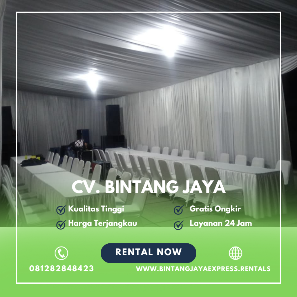 Sewa Tenda Serut Putih,Panggung,Meja Kursi Jakarta