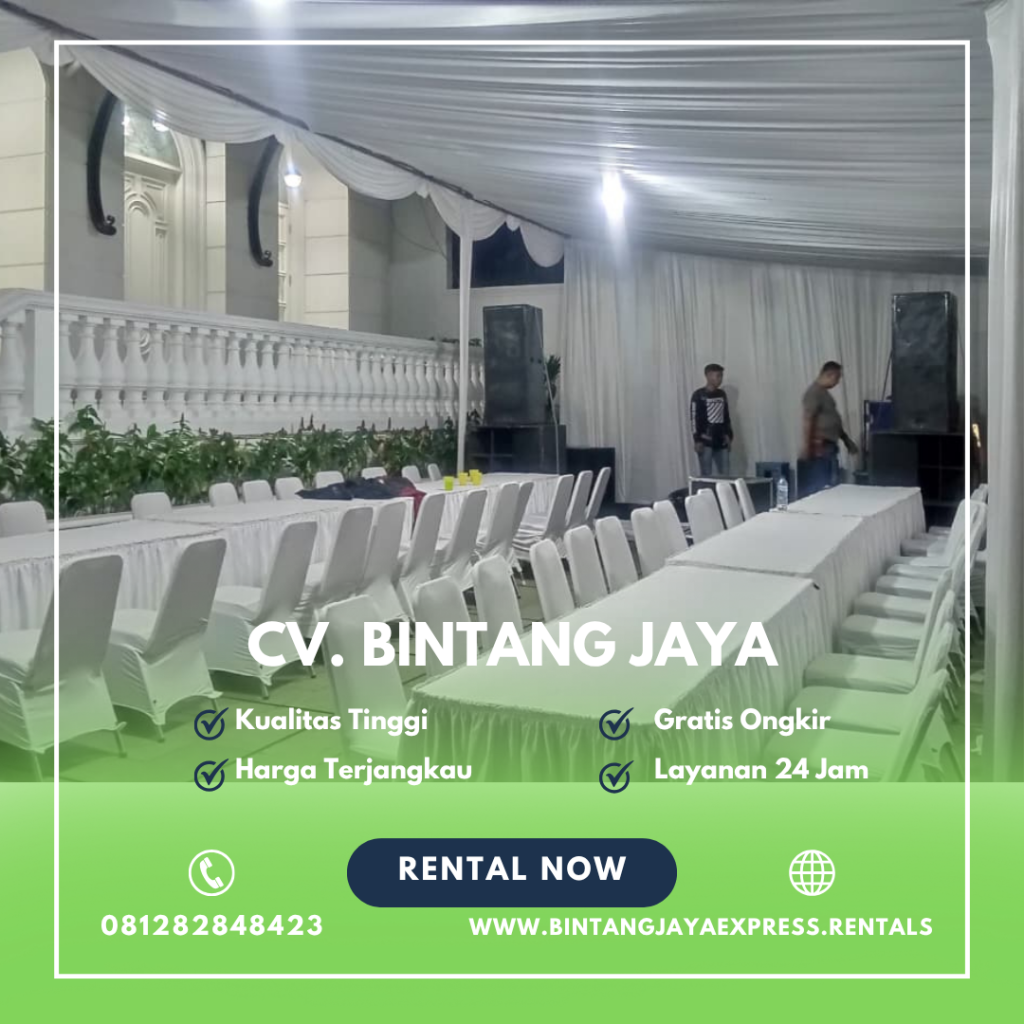 Sewa Tenda Serut Putih,Panggung,Meja Kursi Jakarta