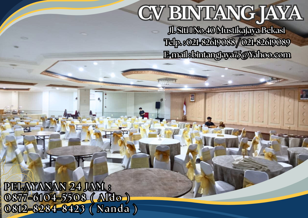 Jasa Sewa Round Table Kursi Cover Event Kemenpora Jakarta