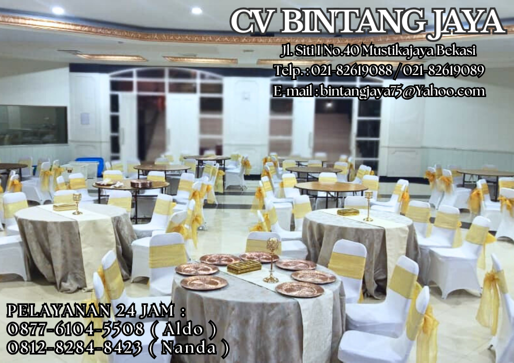 Jasa Sewa Round Table Kursi Cover Event Kemenpora Jakarta