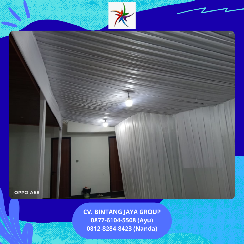 Sewa Tenda Event Bukber, Dekorasi Serut Kain Putih Jakarta
