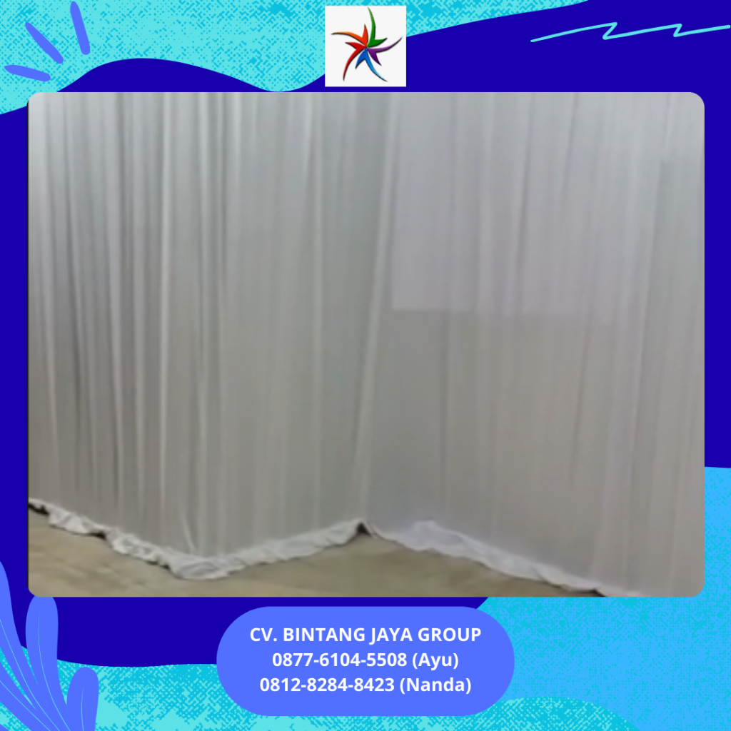 Sewa Tenda Event Bukber, Dekorasi Serut Kain Putih Jakarta