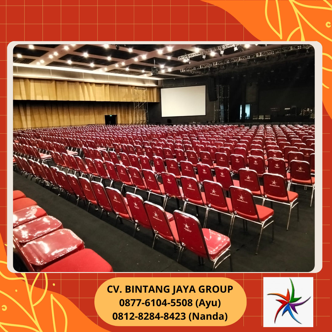 Rental Kursi Futura Polos Warna Merah Jakarta Selatan