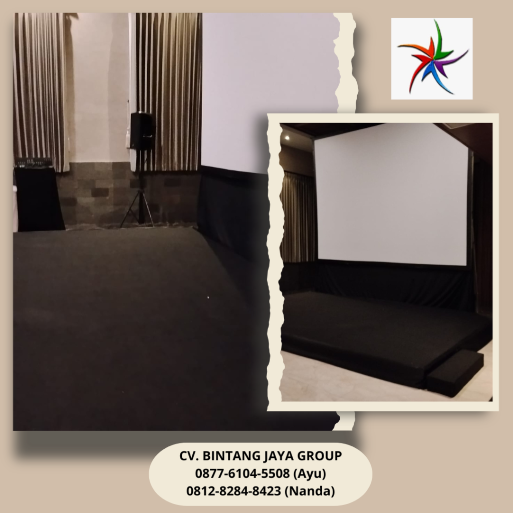 Rental Panggung Karpet Hitam Lokasi Gedung Tribrata Jakarta