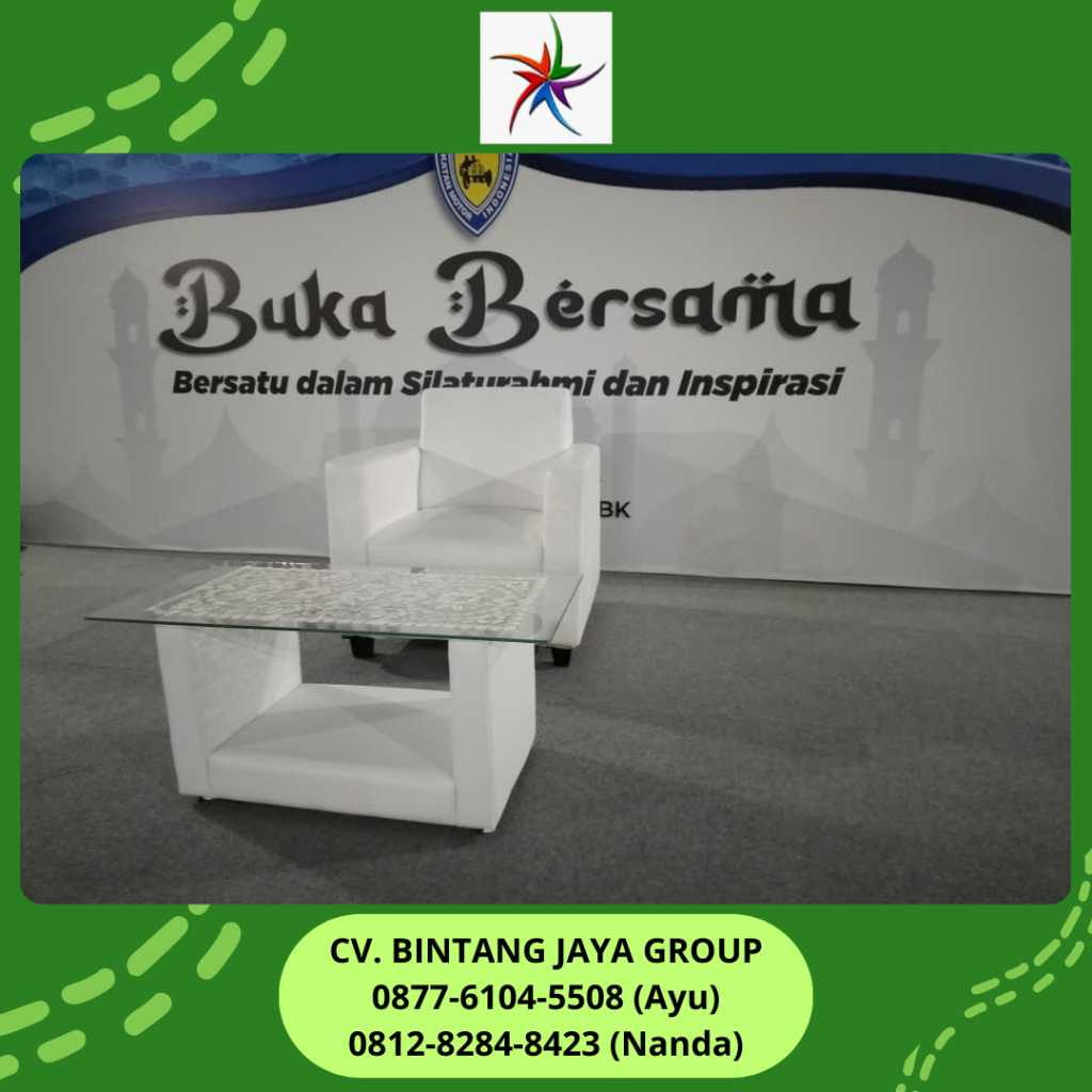 Rental Sofa Single Meja VIP Kaca Dan Karpet Sajadah Jakarta Pusat