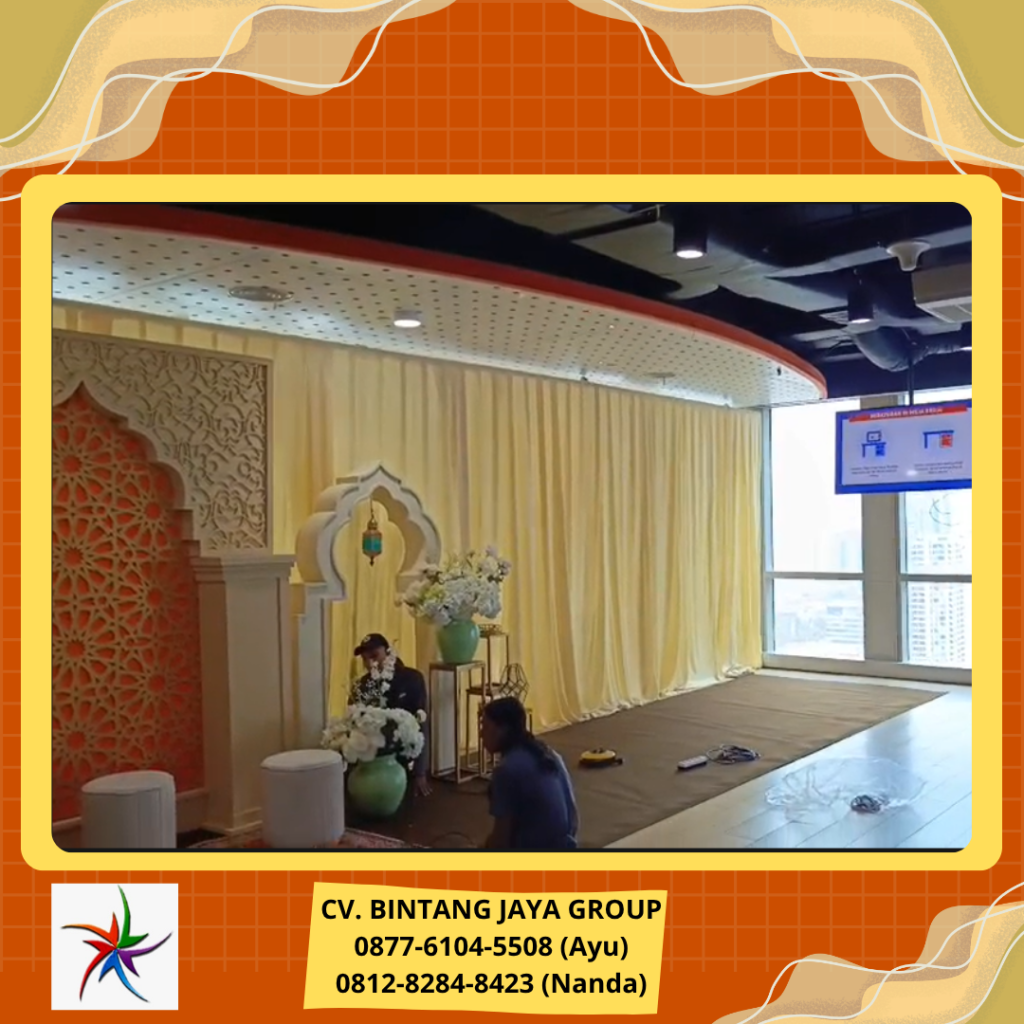 Rental Tirai Warna Cream Jakarta