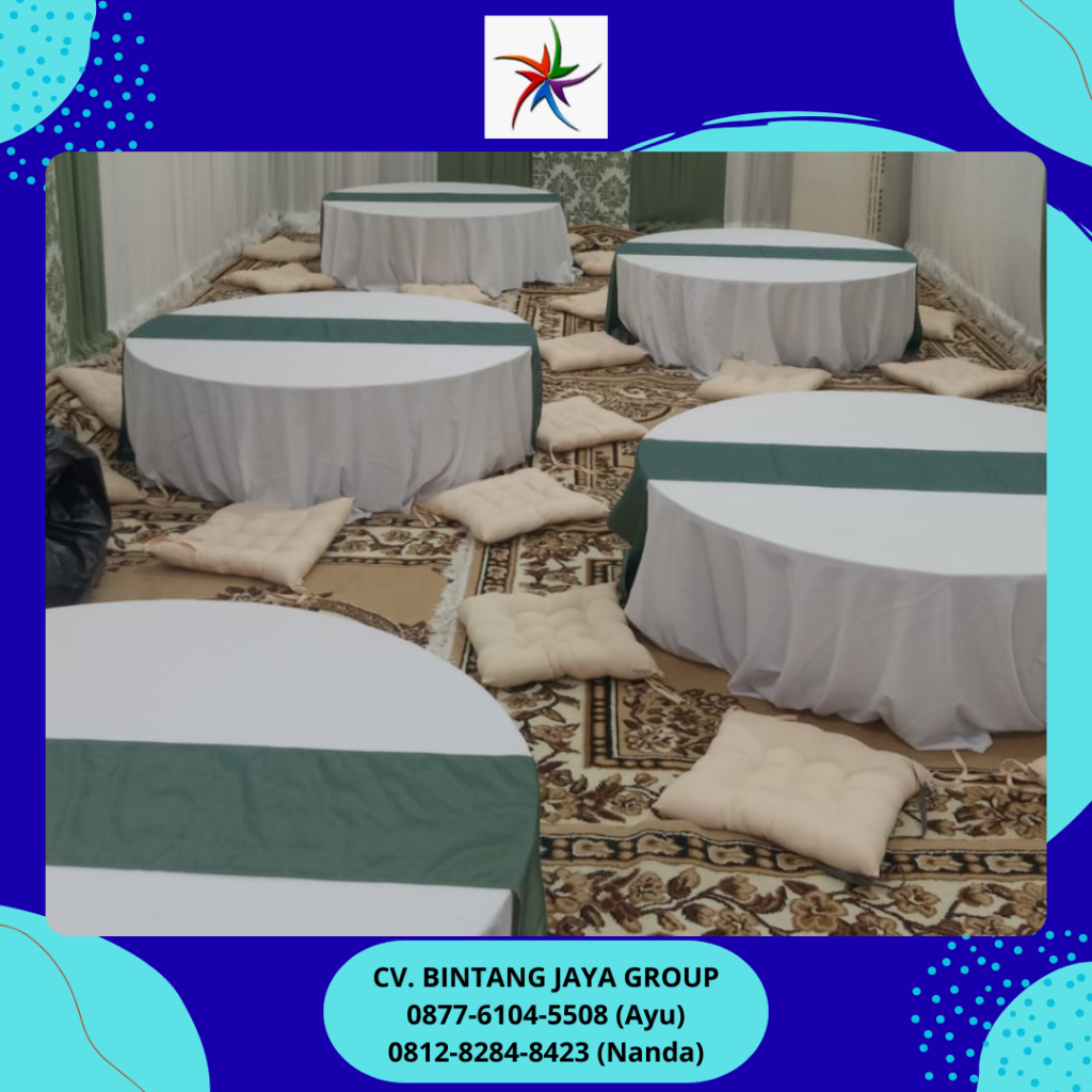 Sewa Round Table Lesehan,Karpet Permadani Cokelat Pasar Minggu Jakarta