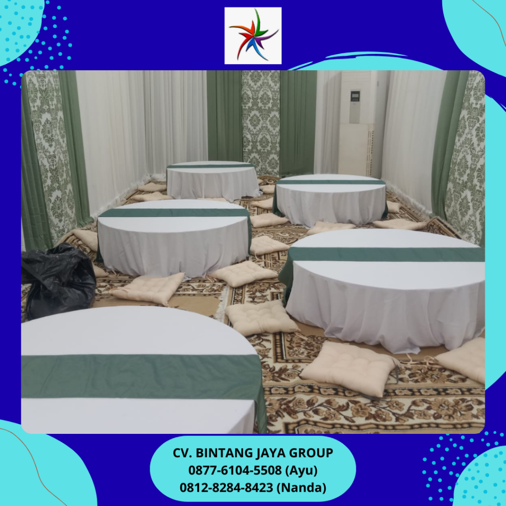 Sewa Round Table Lesehan,Karpet Permadani Cokelat Pasar Minggu Jakarta