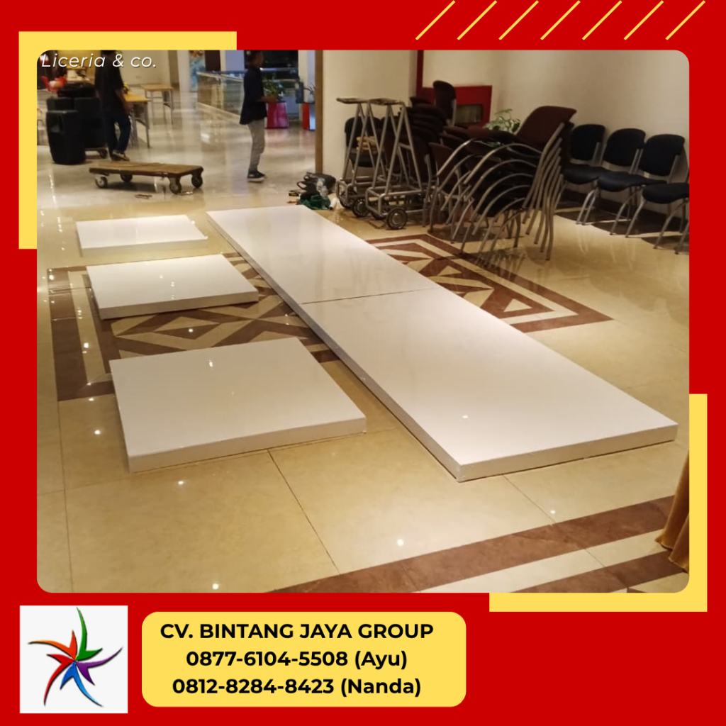 Rental Flooring Melaminto Warna Putih Jakarta Utara