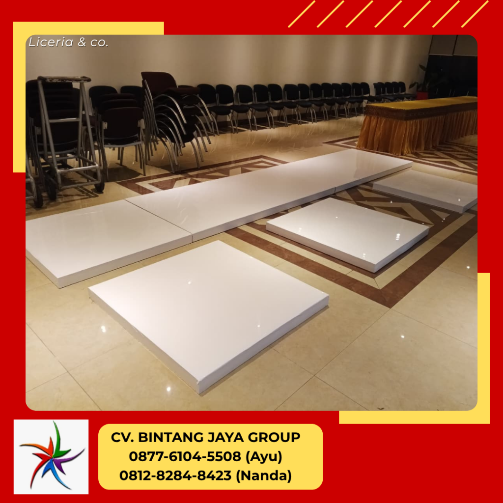 Rental Flooring Melaminto Warna Putih Jakarta Utara