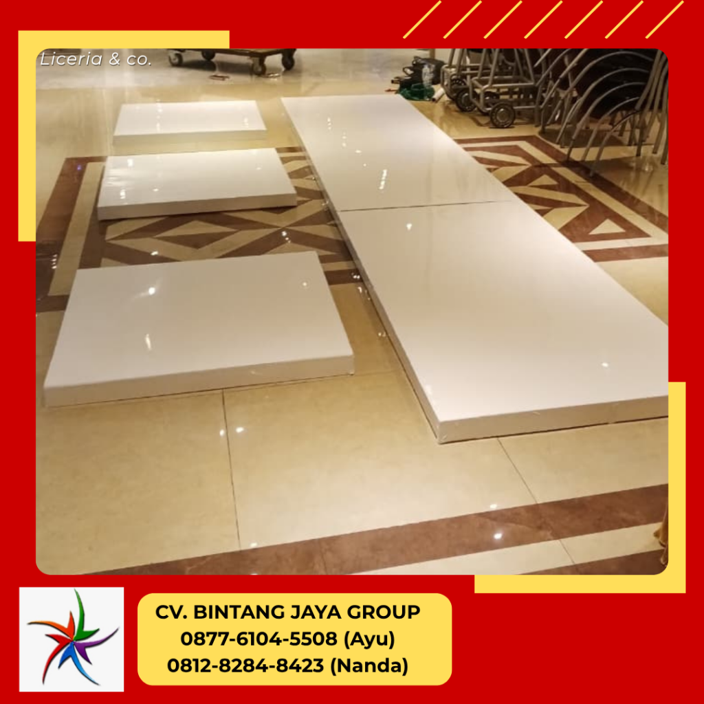 Rental Flooring Melaminto Warna Putih Jakarta Utara