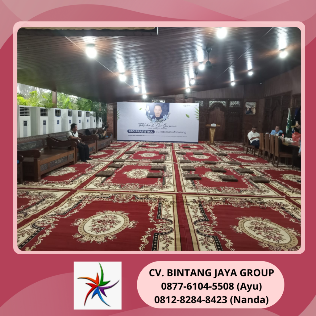 Rental Karpet Permadani Warna Merah Bersih Tangerang
