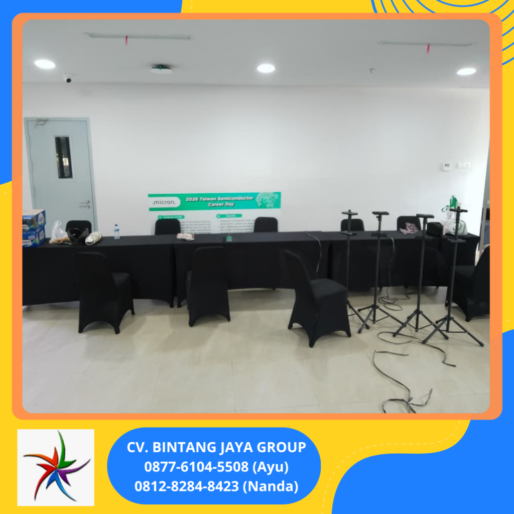 Rental Meja IBM Dan Kursi Futura Cover Hitam Jakarta