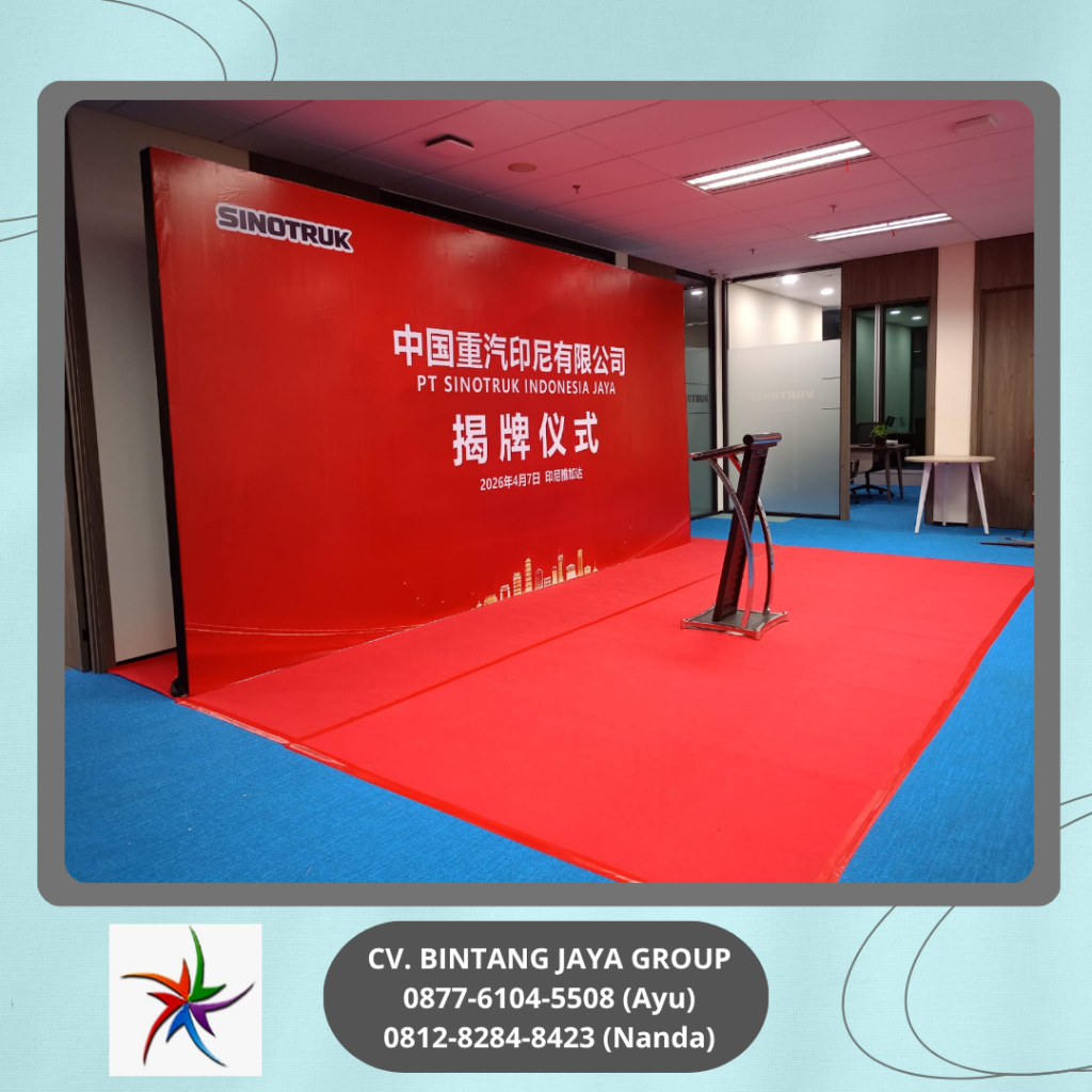 Sewa Backdrop Dan Podium Hitam Frame Stainless Bogor