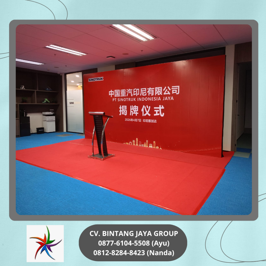 Sewa Backdrop Dan Podium Hitam Frame Stainless Bogor
