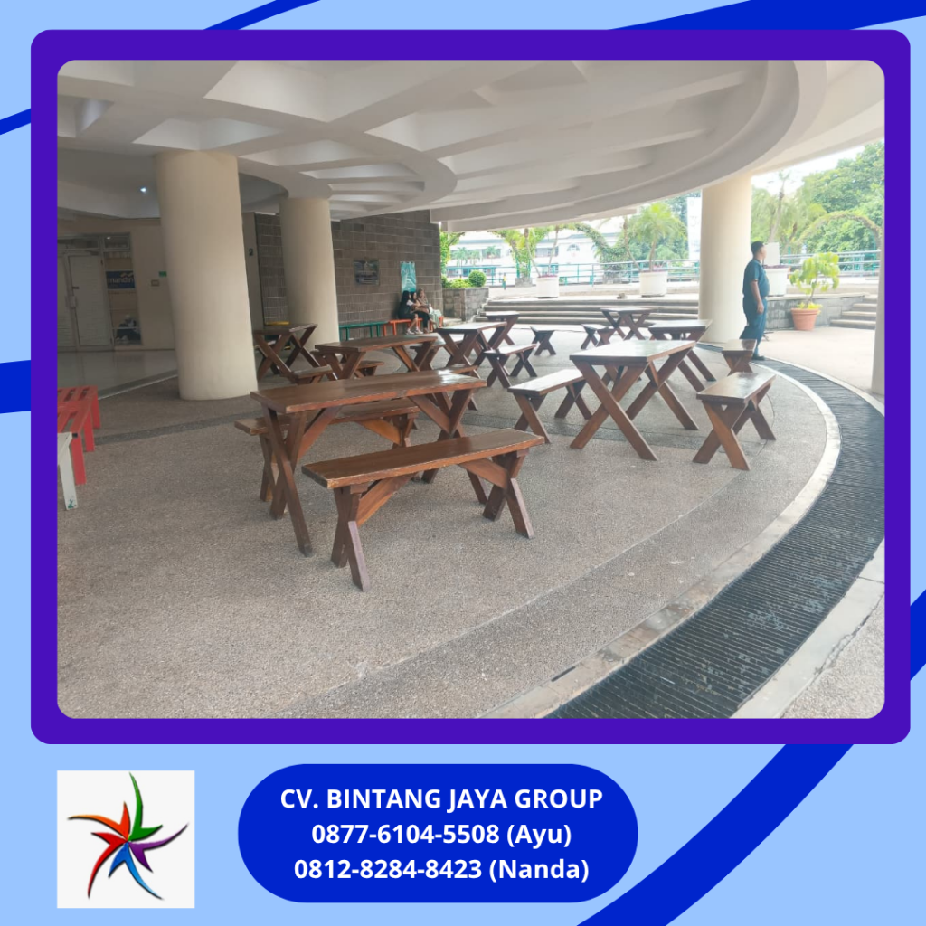 Sewa BANGKU,MEJA TAMAN KAYU Event Pondok Labu