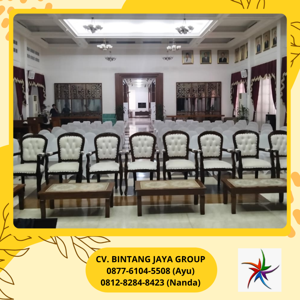 Sewa SOFA OVAL, ARM CHAIR VIP Event Bappenas Suropati Jakarta
