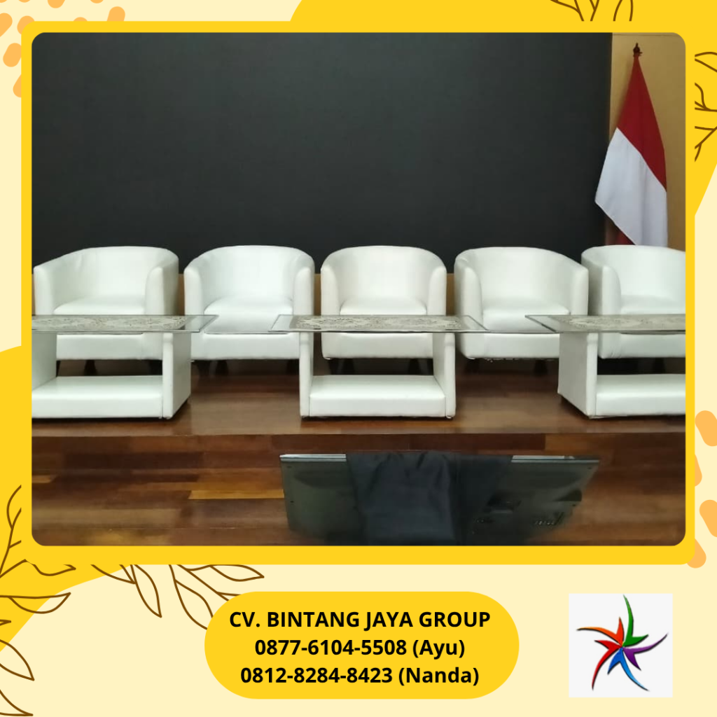 Sewa SOFA OVAL, ARM CHAIR VIP Event Bappenas Suropati Jakarta