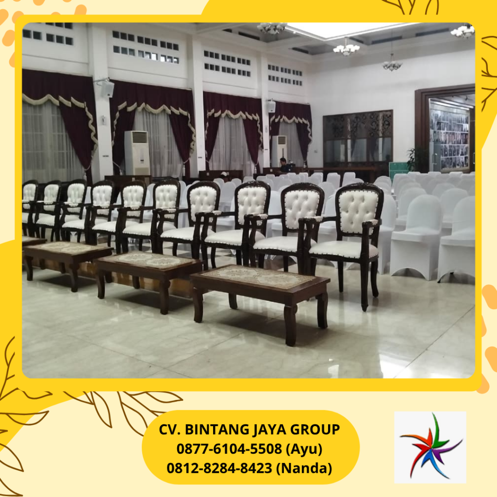 Sewa SOFA OVAL, ARM CHAIR VIP Event Bappenas Suropati Jakarta
