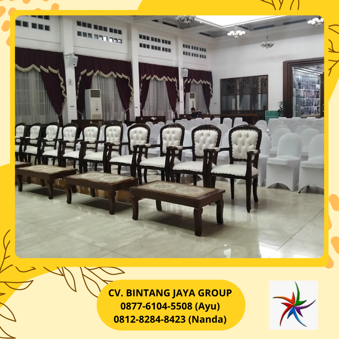 Sewa SOFA OVAL, ARM CHAIR VIP Event Bappenas Suropati Jakarta