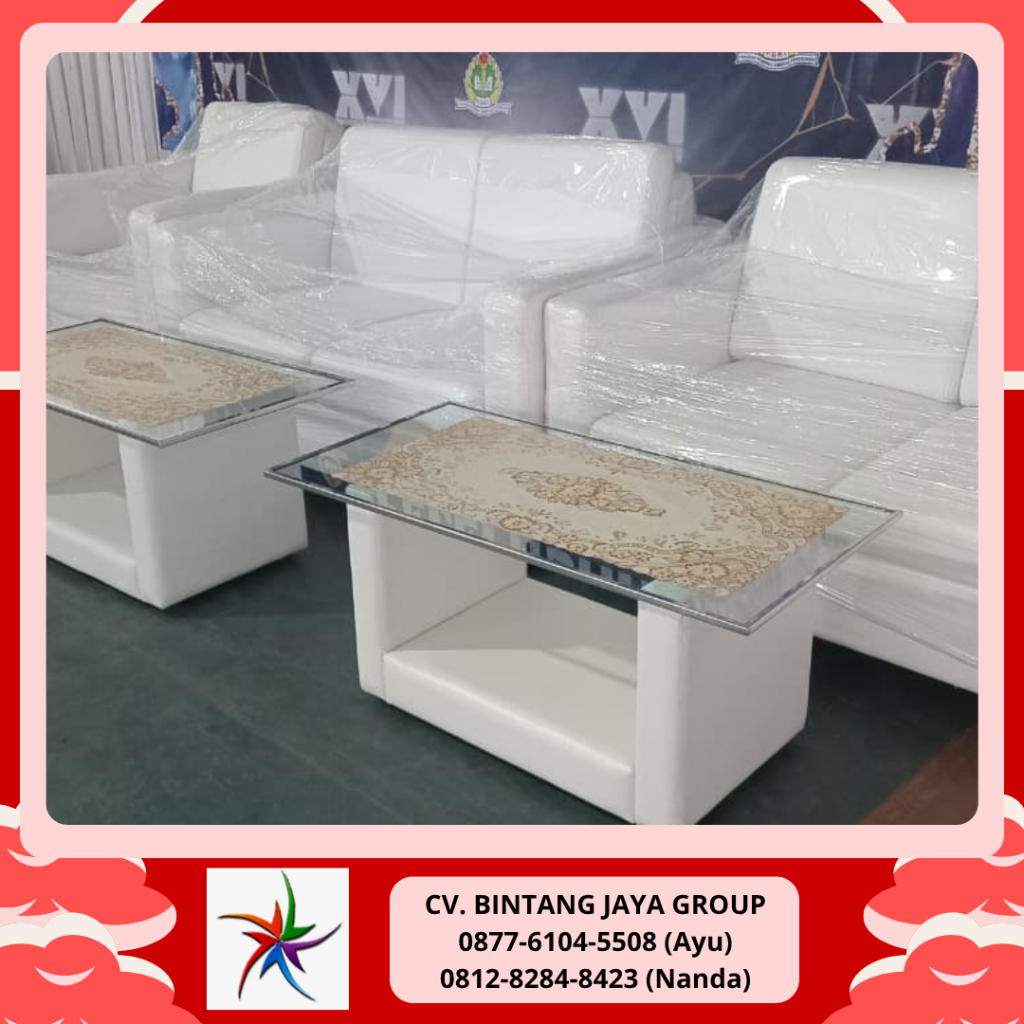 Sewa Sofa Kotak Single Dan Double Putih Empuk Tangerang