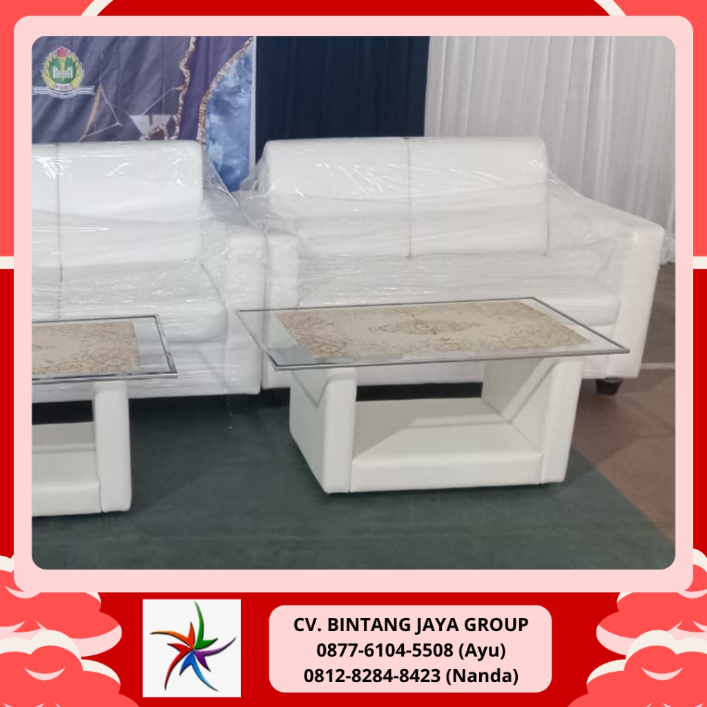 Sewa Sofa Kotak Single Dan Double Putih Empuk Tangerang