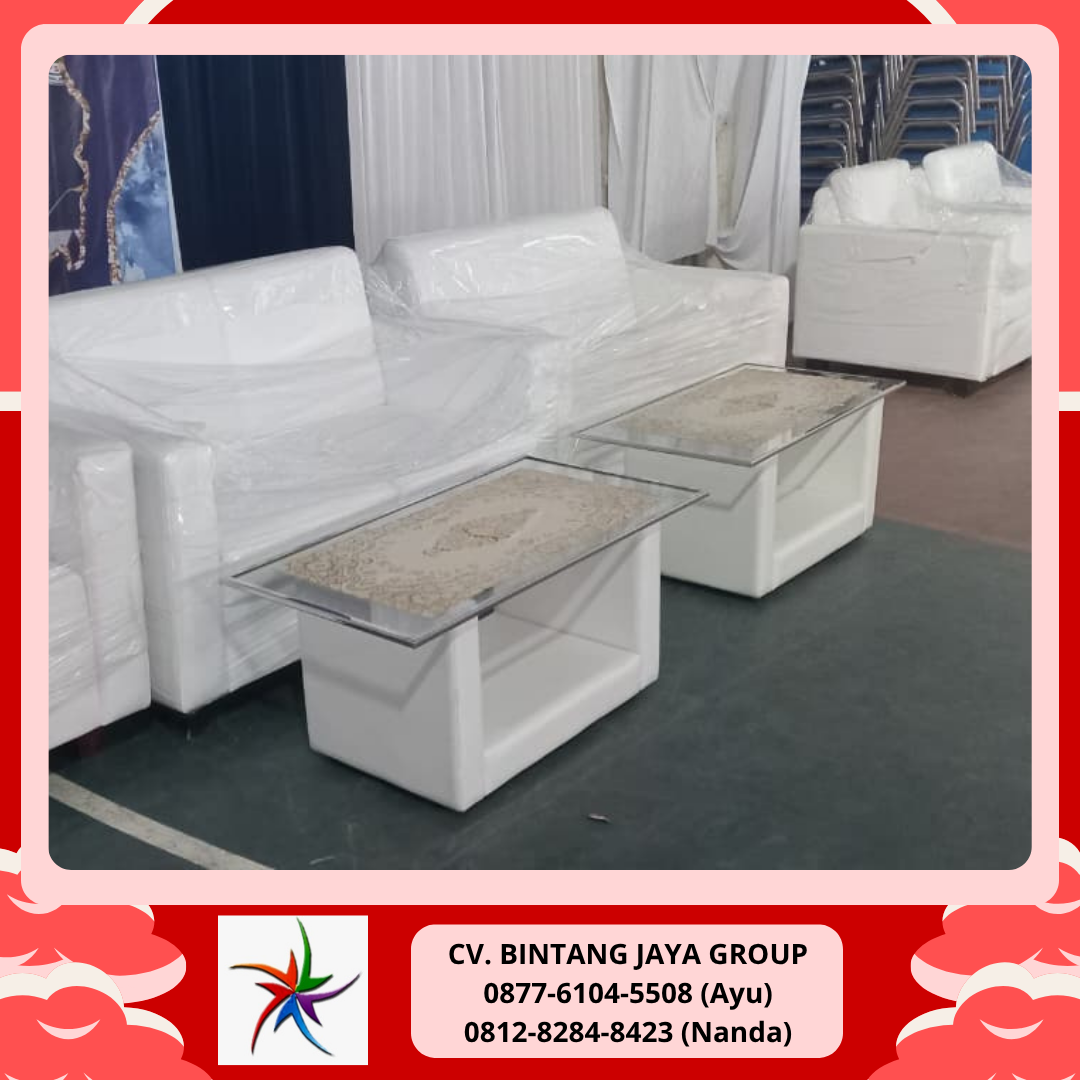 Sewa Sofa Kotak Single Dan Double Putih Empuk Tangerang