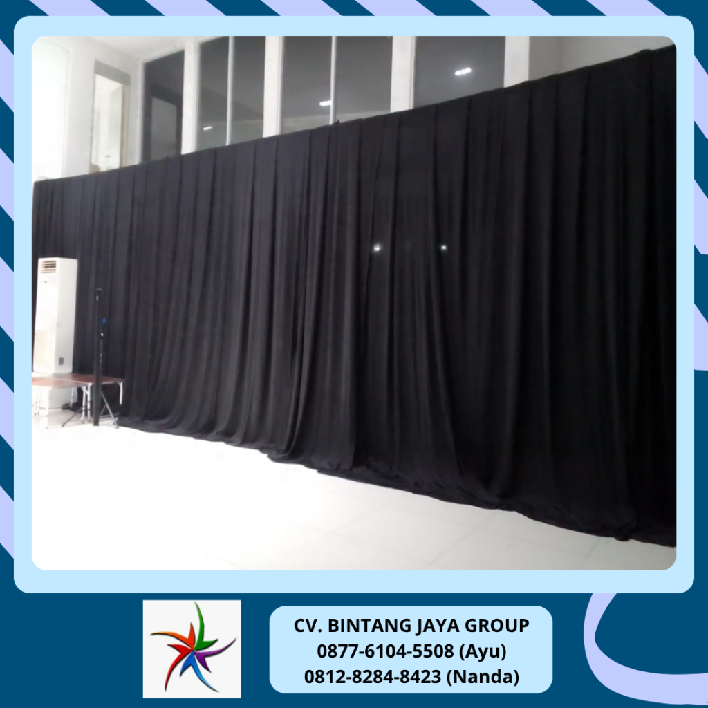 Sewa Tirai Lotto Hitam Tebal Event Discovery SCBD