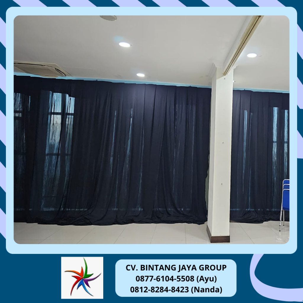 Sewa Tirai Lotto Hitam Tebal Event Discovery SCBD