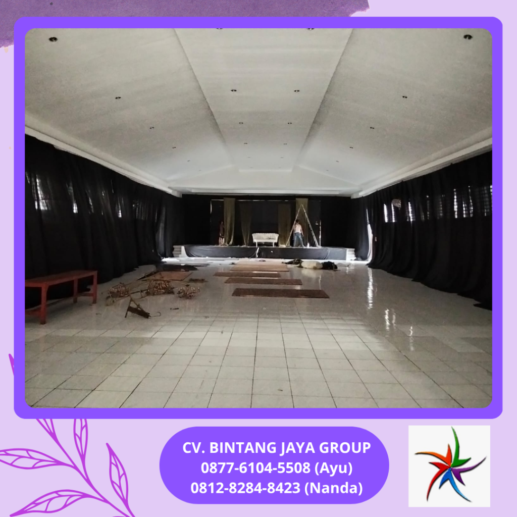Rental BLACK CURTAIN Event Gedung Dharmais Bekasi