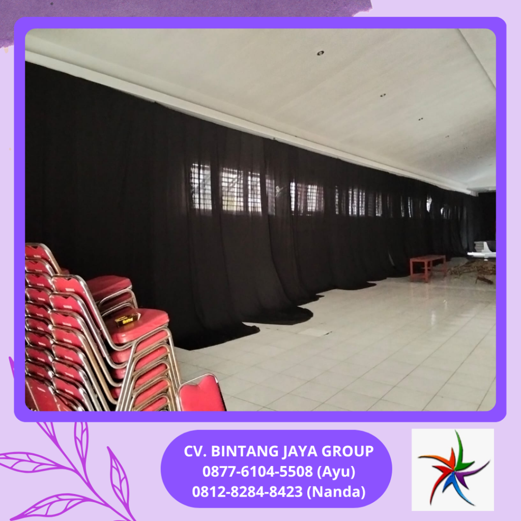 Rental BLACK CURTAIN Event Gedung Dharmais Bekasi