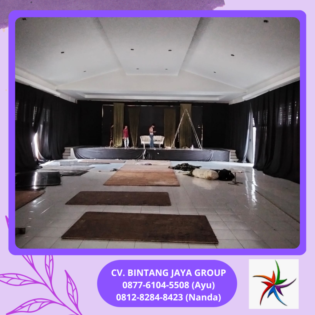 Rental BLACK CURTAIN Event Gedung Dharmais Bekasi