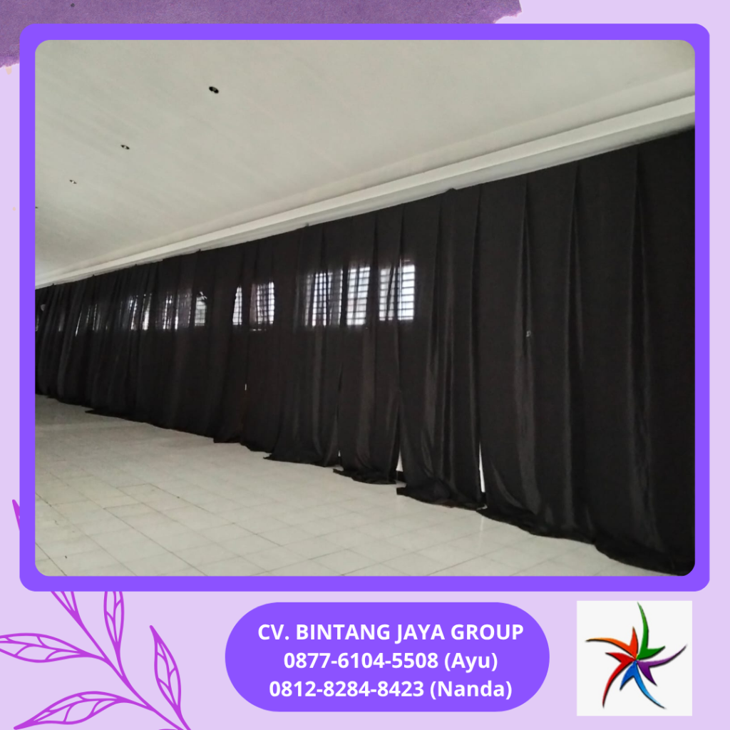 Rental BLACK CURTAIN Event Gedung Dharmais Bekasi