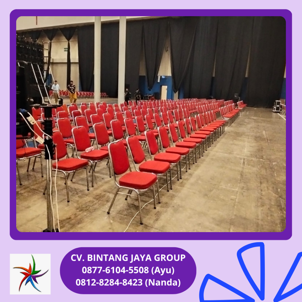 Rental Kursi Futura Polos Warna Merah Tangerang