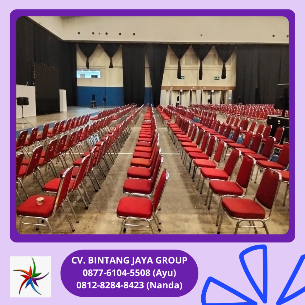 Rental Kursi Futura Polos Warna Merah Tangerang