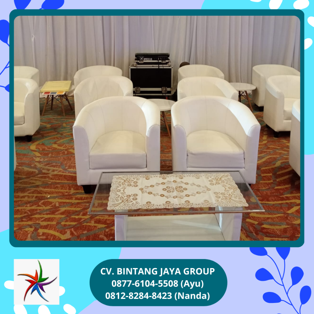 Jasa Sewa Sofa Oval Putih PIK 2