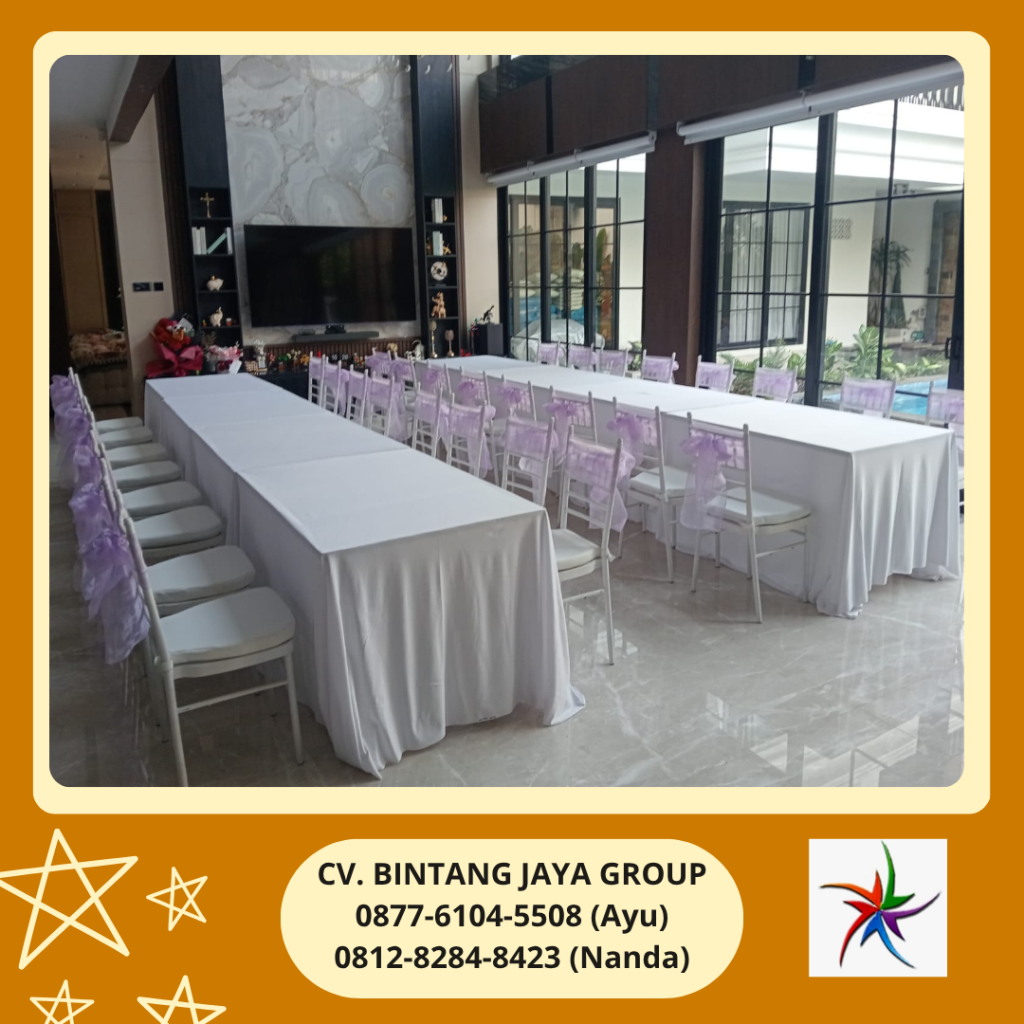 Sewa Meja Kotak,Kursi Tiffany Putih Depok