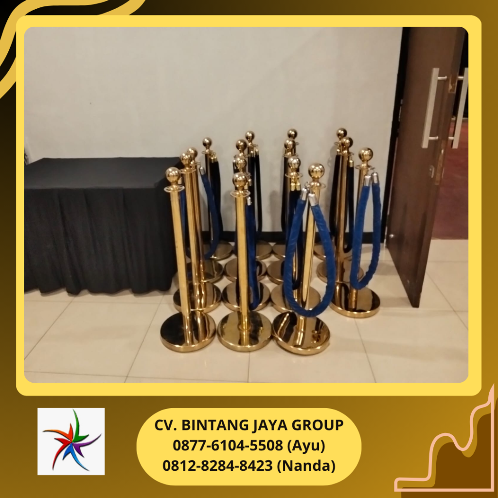Sewa Qline Atau Queue Line Stainless Dan Hitam Jakarta
